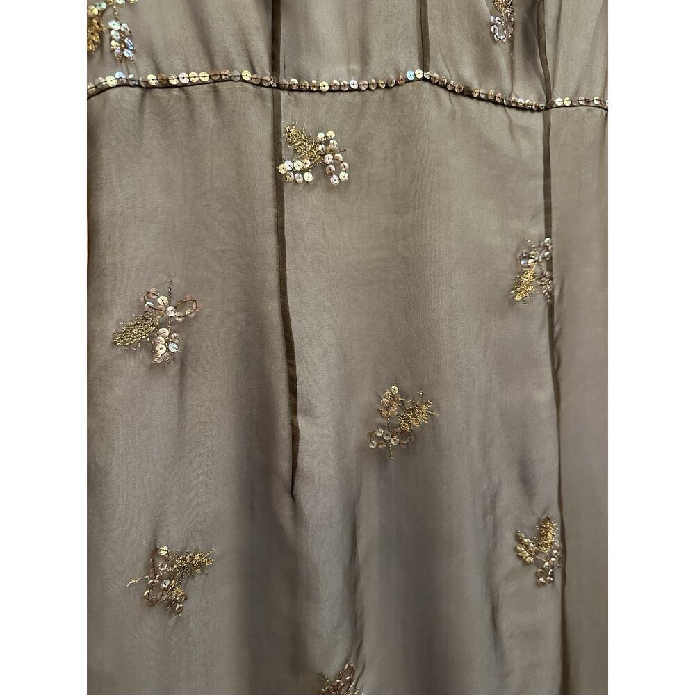 ARGENTI Dress Women’s Size 8 Silk Sheath Lined Sleeveless Sequined Cocktail - Picture 4 of 12
